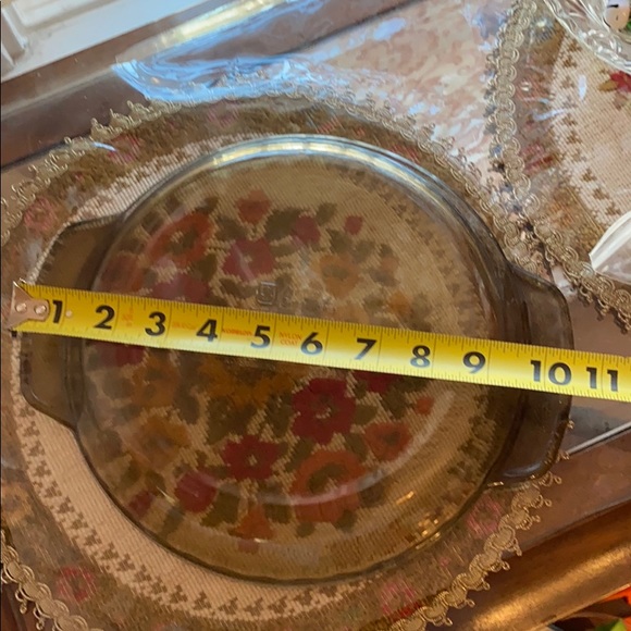 Anchor Hocking Amber Deep Pie Plate Ovenware - Picture 3 of 5